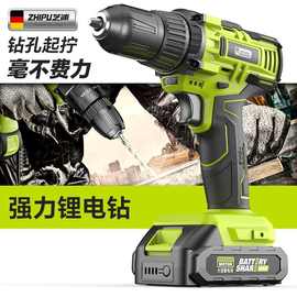 芝浦手电钻锂电钻大功率家用冲击充电钻打墙锂电池手枪钻电动螺丝