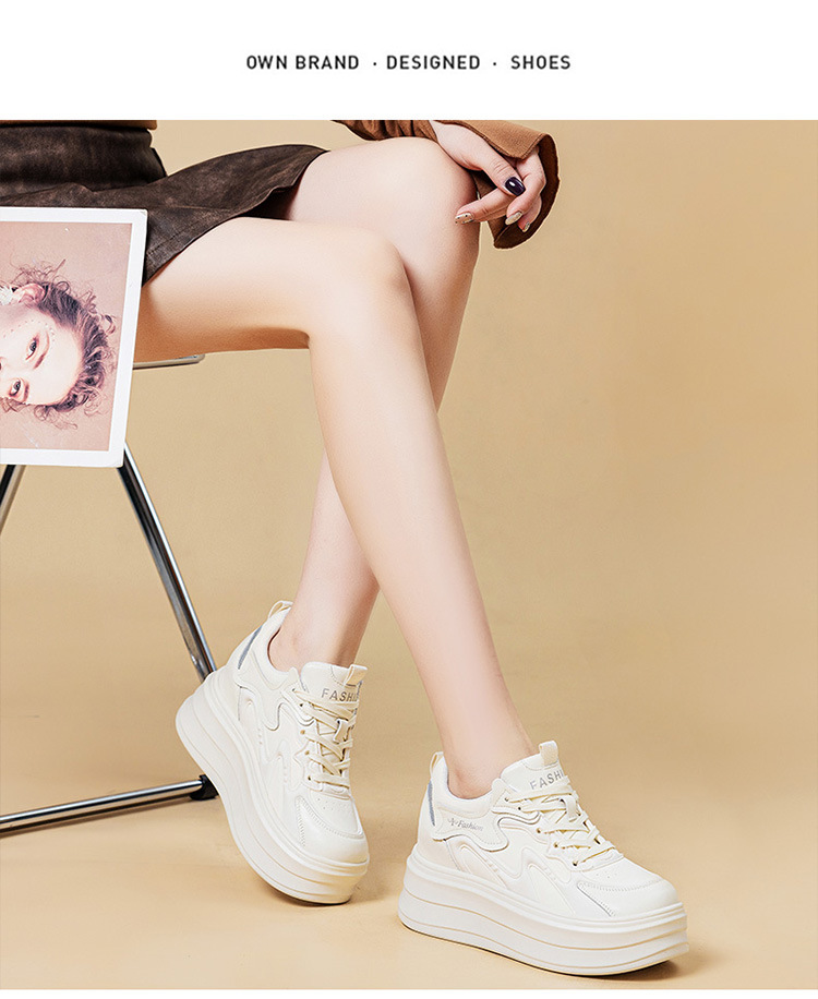Baskets compensées femme respirantes chaussures décontractées_voghion.com