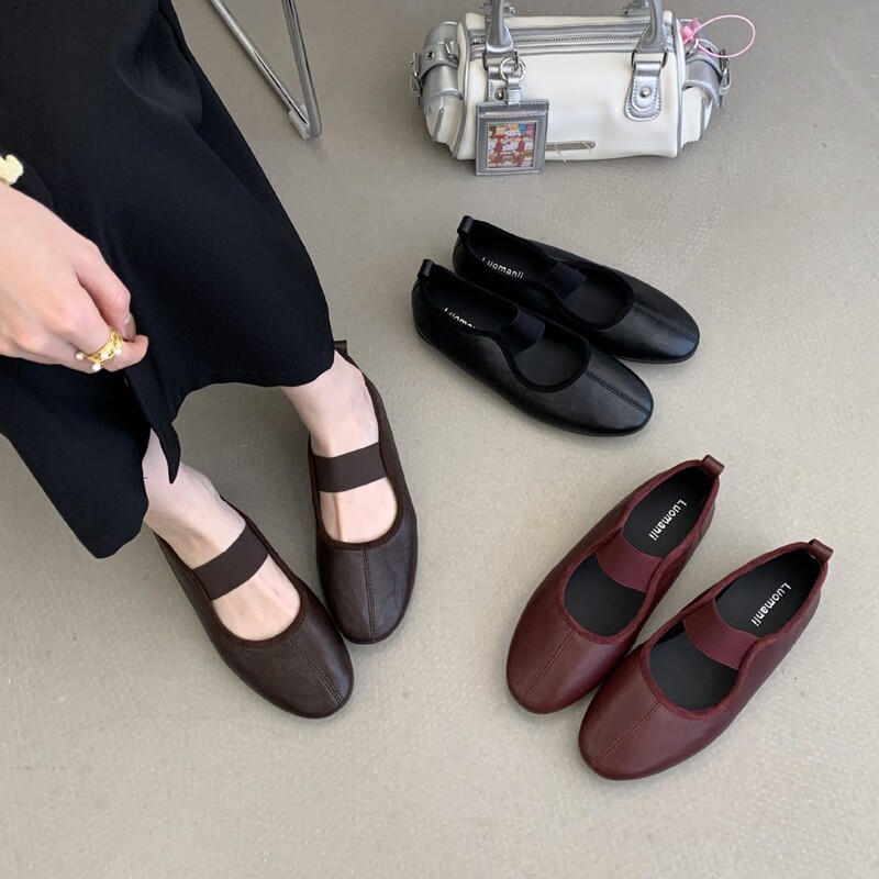 2026 New Style Round-Toe Elastic Strap Soft-Soled Shallow Ballet Flats for Women, Niche Commuter Work Shoes 2026 New Style Round-Toe Elastic Strap Soft-Soled Shallow Ballet Flats for Women, Niche Commuter Work Shoes