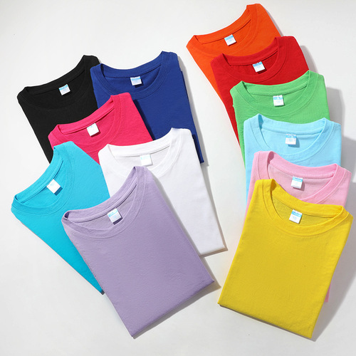 Lotus Root Powder Children's T-Shirt, Loose-Fit Casual Design | Xinjiang Cotton Unisex Crew-Neck Short-Sleeve T-Shirt | Group Class Uniform with Printed Logo