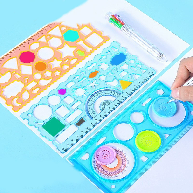小鱼儿 Wanhua линейка линейка шаблон линейка для рисованияPROтектор полый изгиб черчения многофункциональная линейка
