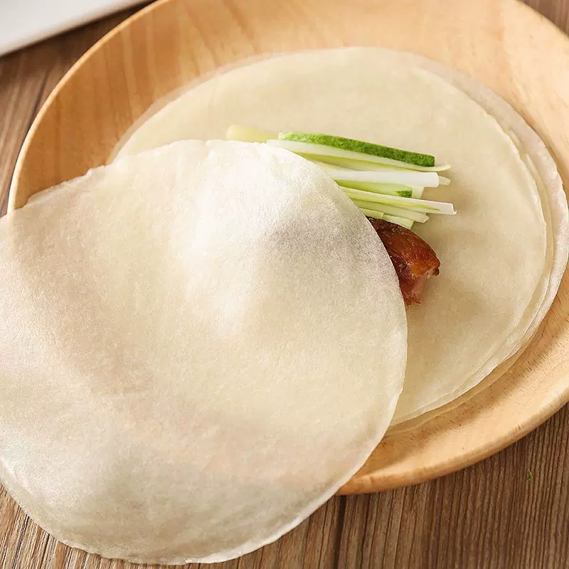 北京烤鸭卷饼皮春饼荷叶饼手工面皮即食薄饼筋饼烙馍京酱一件批发