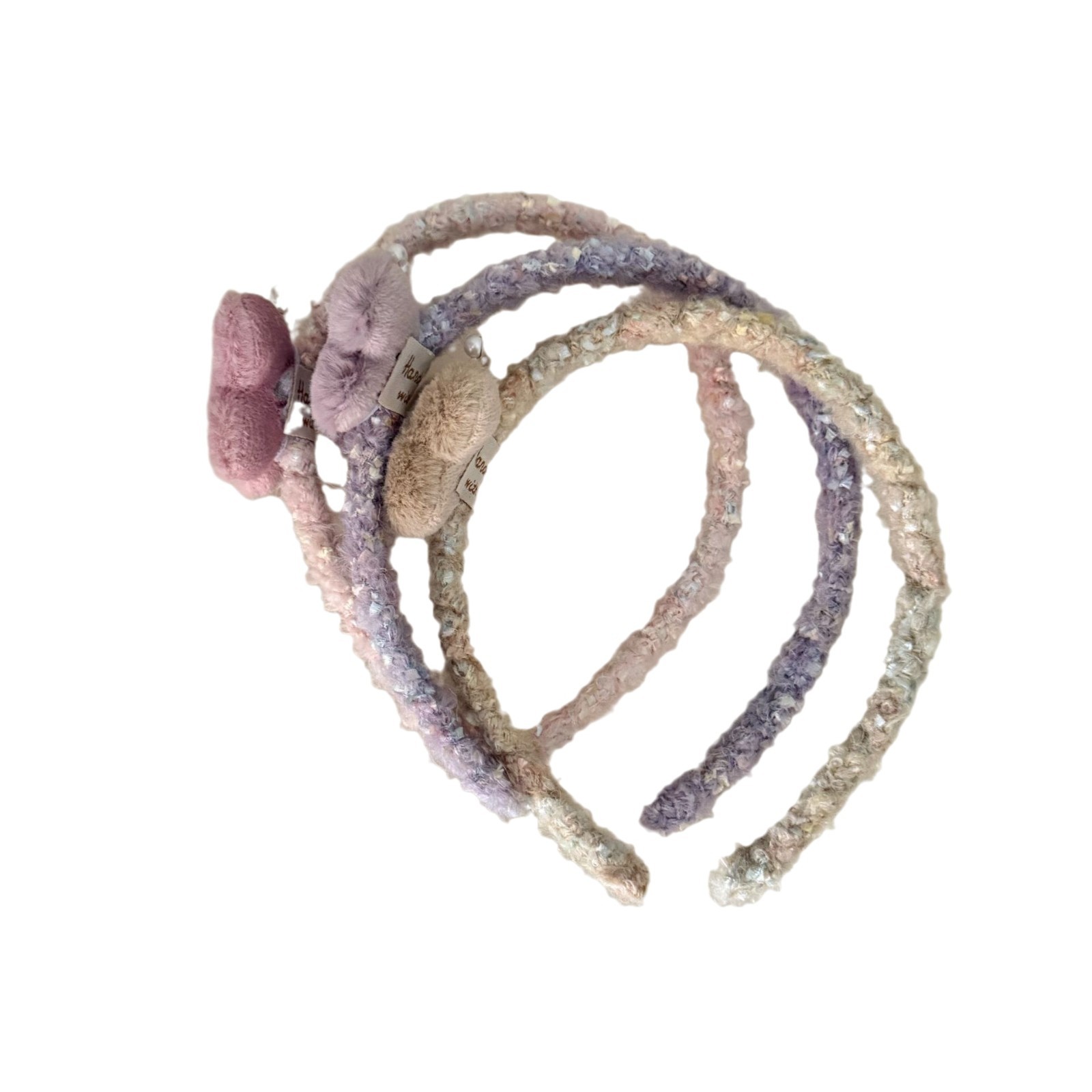 Cute plush children's headband with butterfly