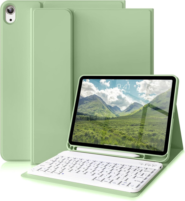 Apple 2025 iPad air 11 世代保護ケース Air13 タブレットレザーケース磁気 Bluetooth キーボードペンスロット付き|undefined