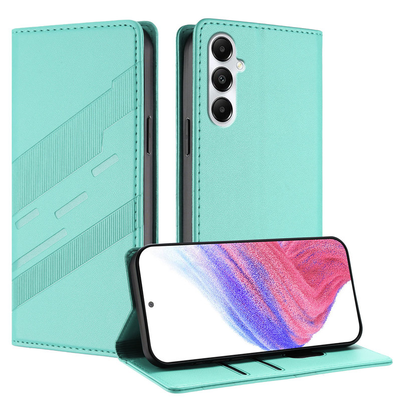 For Samsung AS25 Ultra Magnetic Mobile Phone Leather Case Flip Card Wallet Embossed S24 FE Business