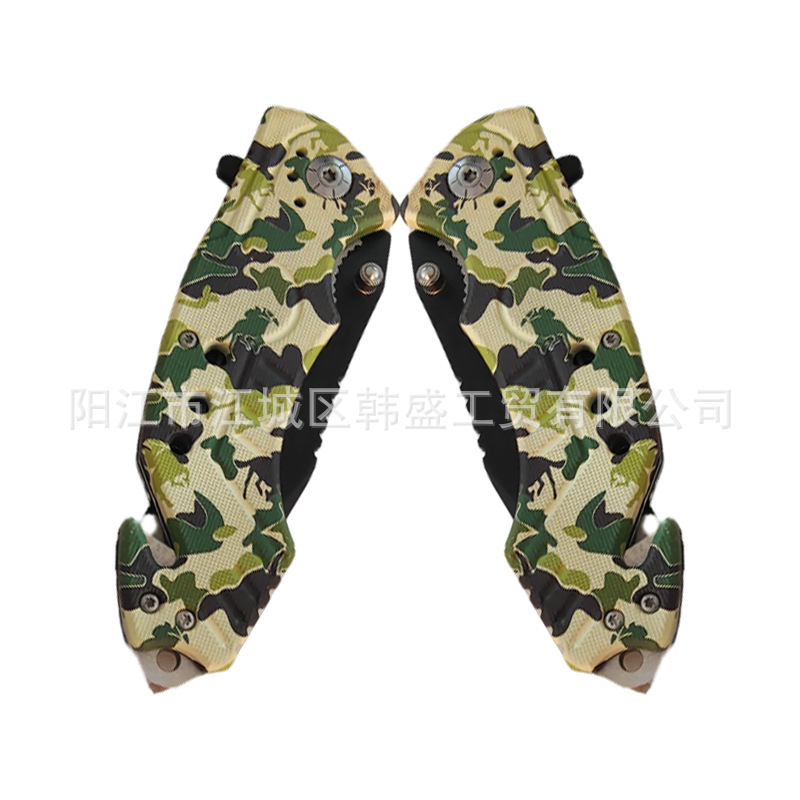 多功能便携式折刀户外求生登山刀户外防身折叠刀野外露营生存刀具