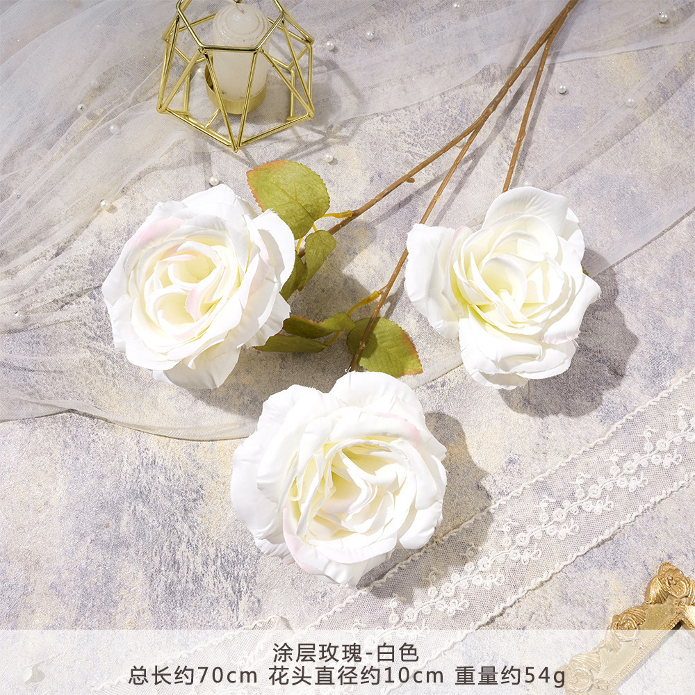 สีขาวกุหลาบเคลือบ LM