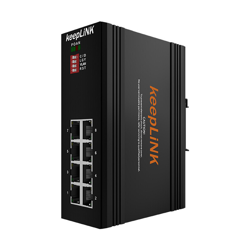 keepLINK 工业交换机8口百兆非管理型导轨式KP-9000-65-8TX 交流2