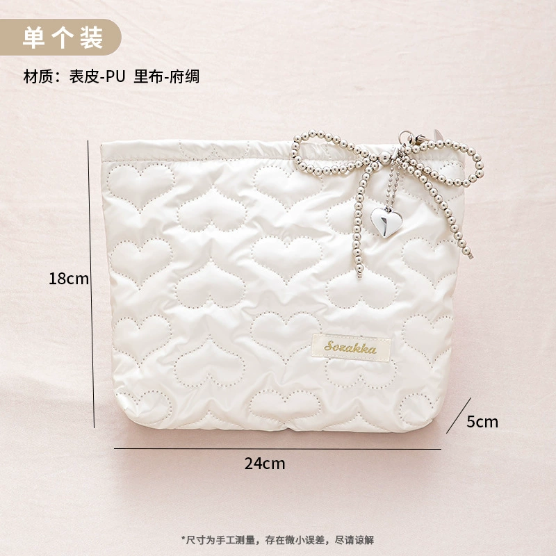 Polyurethane handheld cosmetic bag, capacious universal small clutch bag, storage bag