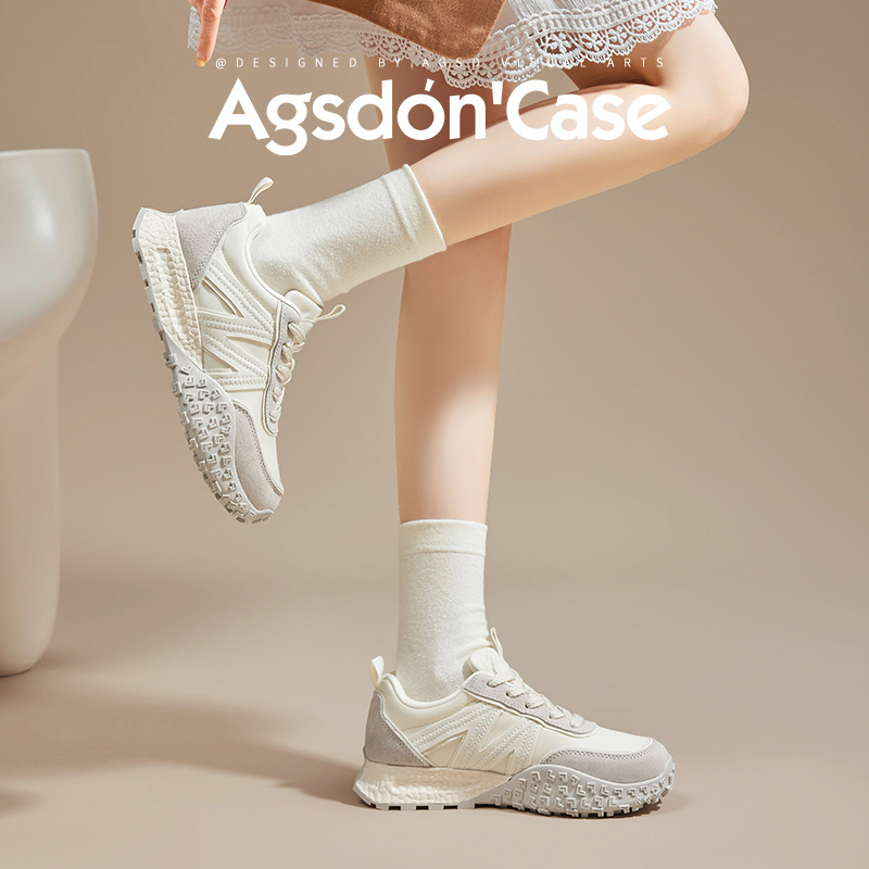 Augustion zapatos de entrenamiento alemanes de suela gruesa para mujer 2025 nuevo verano Forrest Gump zapatos deportivos casuales estilo ballet zapatos planos