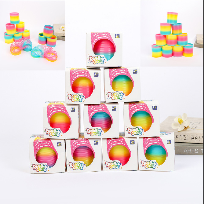 [同行ホットディップ] マジックレインボーサークルミニスマイルフェイス 3.2x3.5CM ジェンガカラフルなスプリングサークル子供のおもちゃ工場卸売|undefined