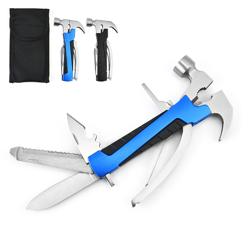 厂家批发多功能羊角锤便携多功能锤多用途折叠钳锤求生户外工具