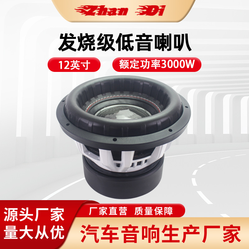 12inch Woofer Dual Voice Coil Triple Magnet Car Modification Maximum Power 6000W Subwoofer Carbon Fiber Cap