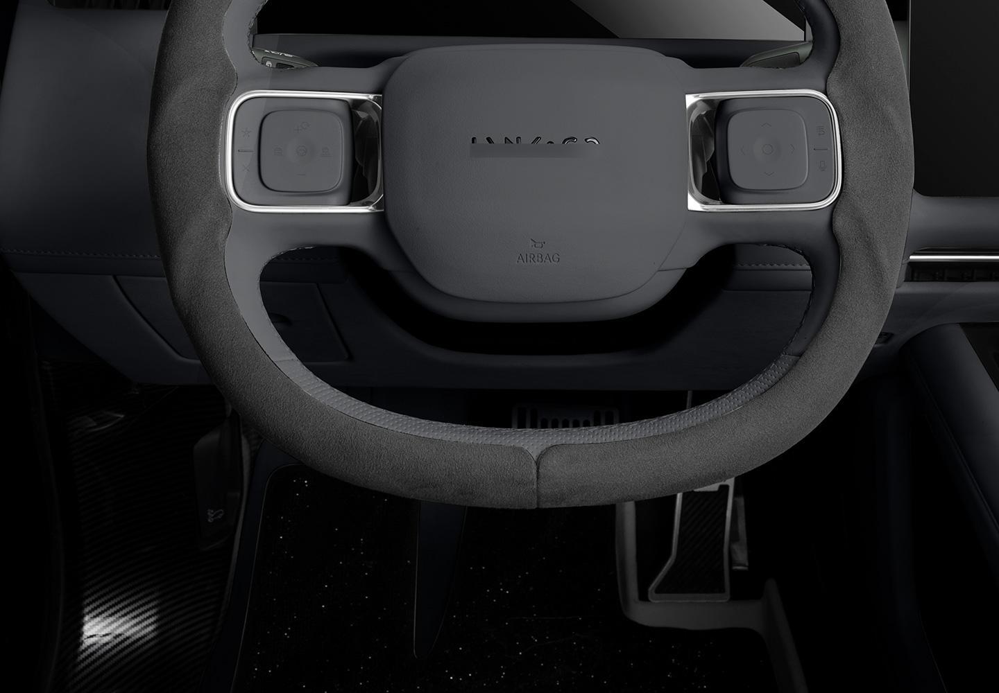 Suitable for Lynk & Co 900 Special Car Model, Three-Section Full-Cover Steering Wheel Cover, Car Handle Cover, Universal Accessory for All Seasons
