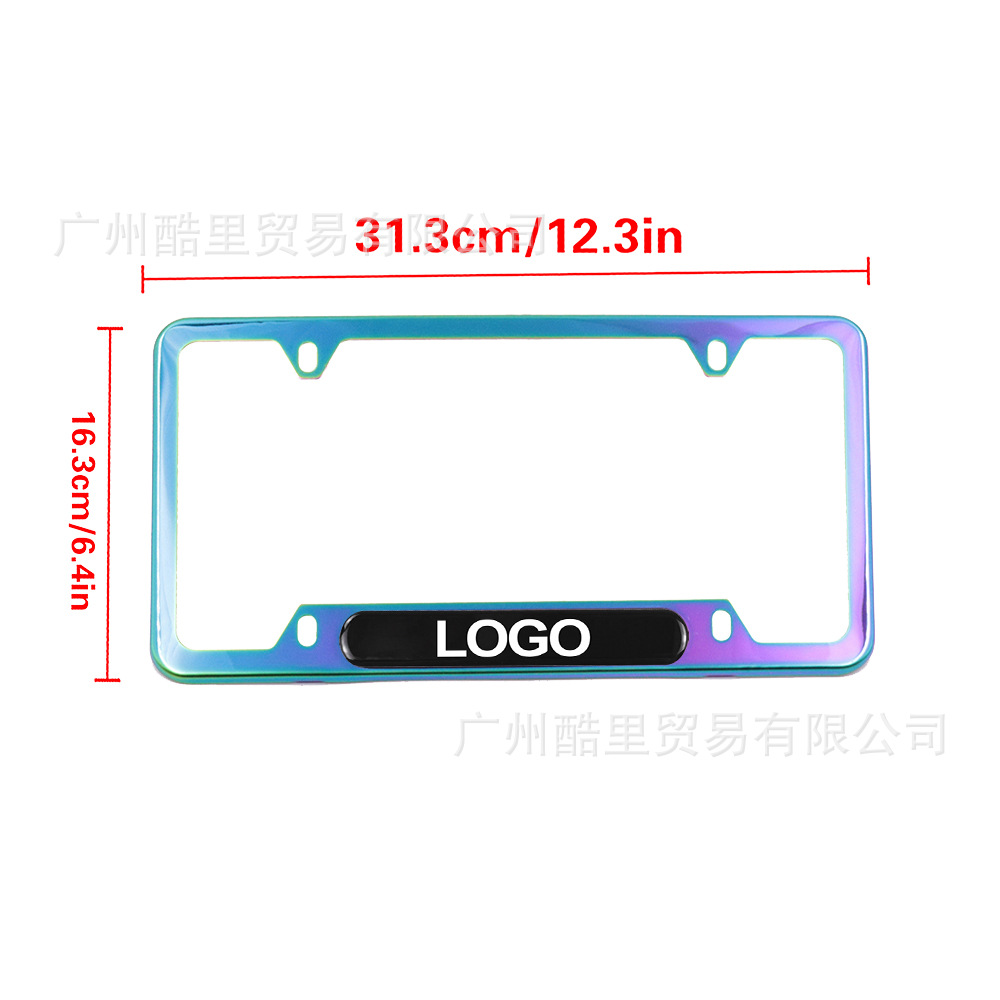 Hot-Selling American Standard License Plate Frame, Thickened Stainless Steel Aluminum Alloy Carbon Fiber License Plate Frame, American License Plate Frame with the Option to Add Logo