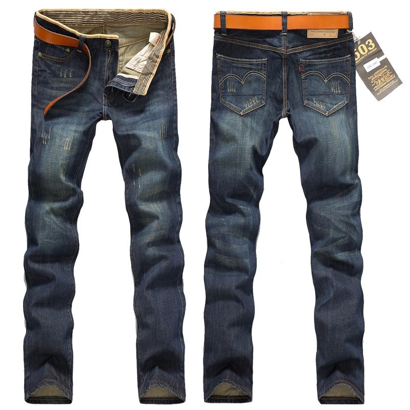 Men's Jeans Trendy Brand Casual Retro Pants Loose Straight Pants Spring and Summer Versatile Youth Slim Long Pants Men