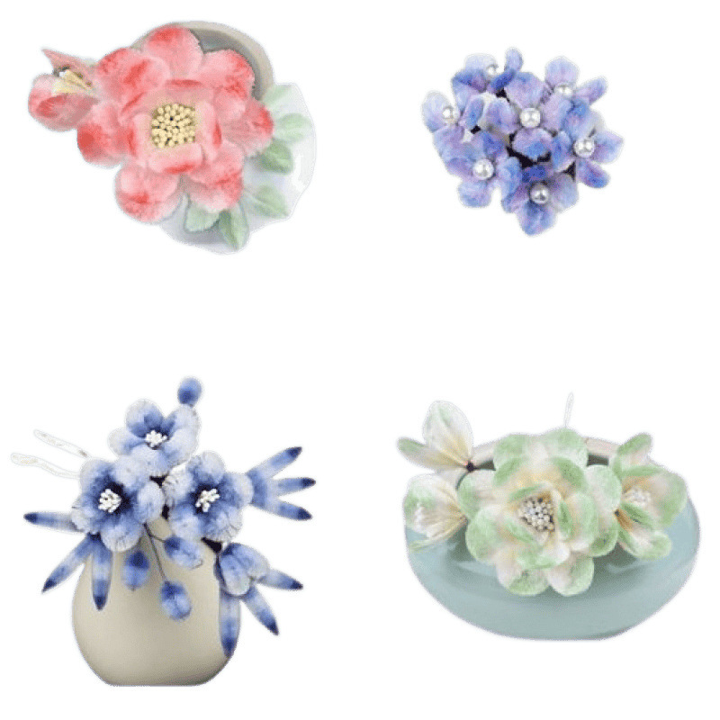 绒花缠花DIY手工制作材料无捻蚕丝线汉服配批发|undefined
