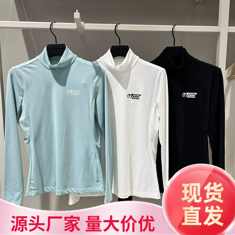 Autumn New Golf Long-Sleeved Women's Round Neck T-Shirt Quick-Drying Breathable Stretch Sports Top Fashionable Versatile Jersey