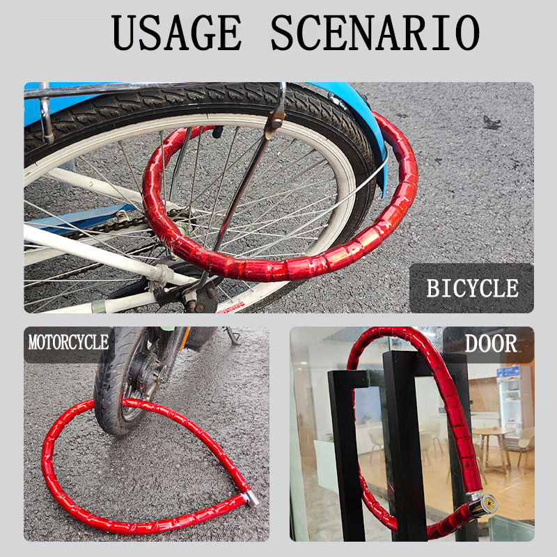 Cerradura articulada cerradura de puerta antirrobo accesorios de motocicleta eléctrica cerradura de cadena de puerta Kirk cerradura de cadena de bicicleta de montaña