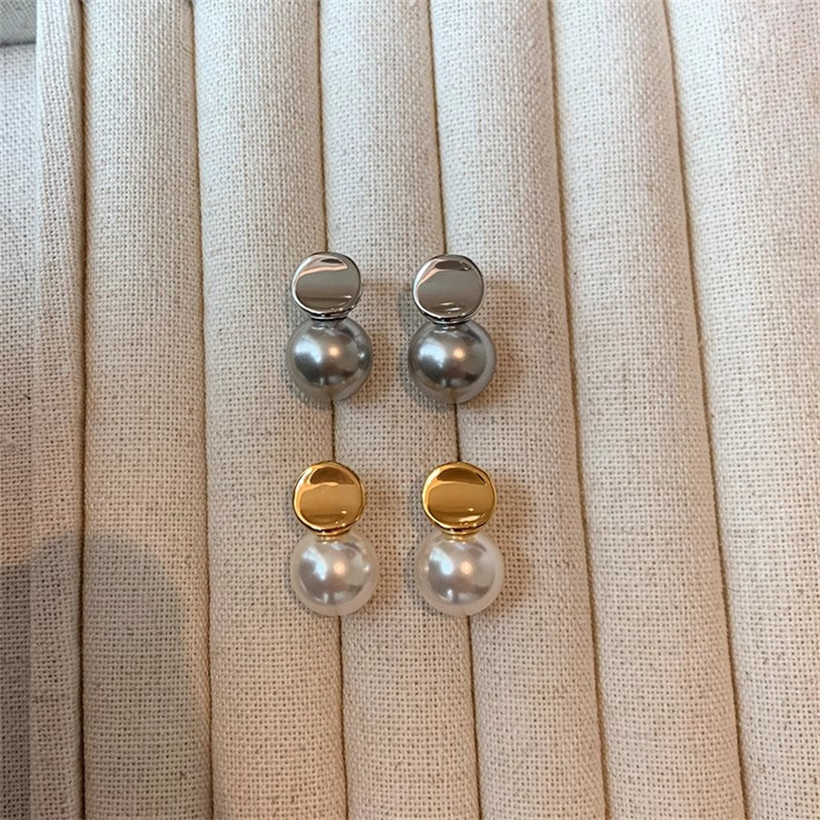 法式輕奢珍珠耳釘女925銀針2024新款氣質百搭小眾高級感耳環耳飾