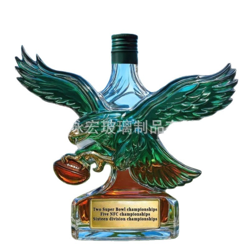 新品飞鹰样式威士忌酒瓶泡酒瓶高硼硅玻璃酒瓶装饰摆件泡酒瓶跨境|undefined
