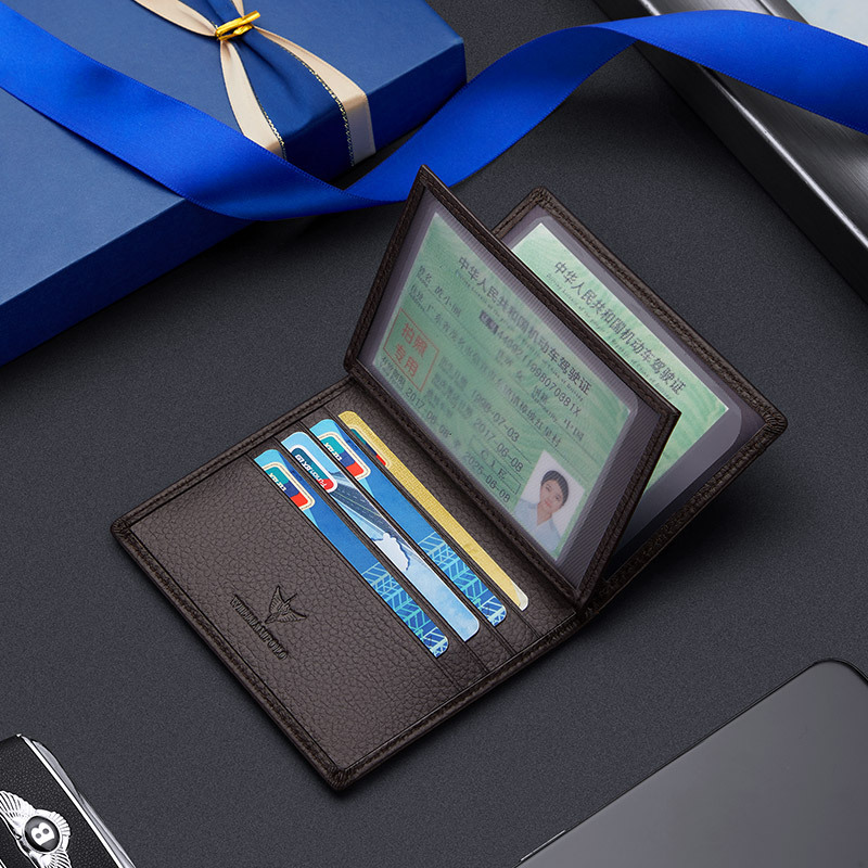 Emperor Paul card holder men's driver's license holder genuine pickup bag first layer cowhide driver's license holder card holder card holder