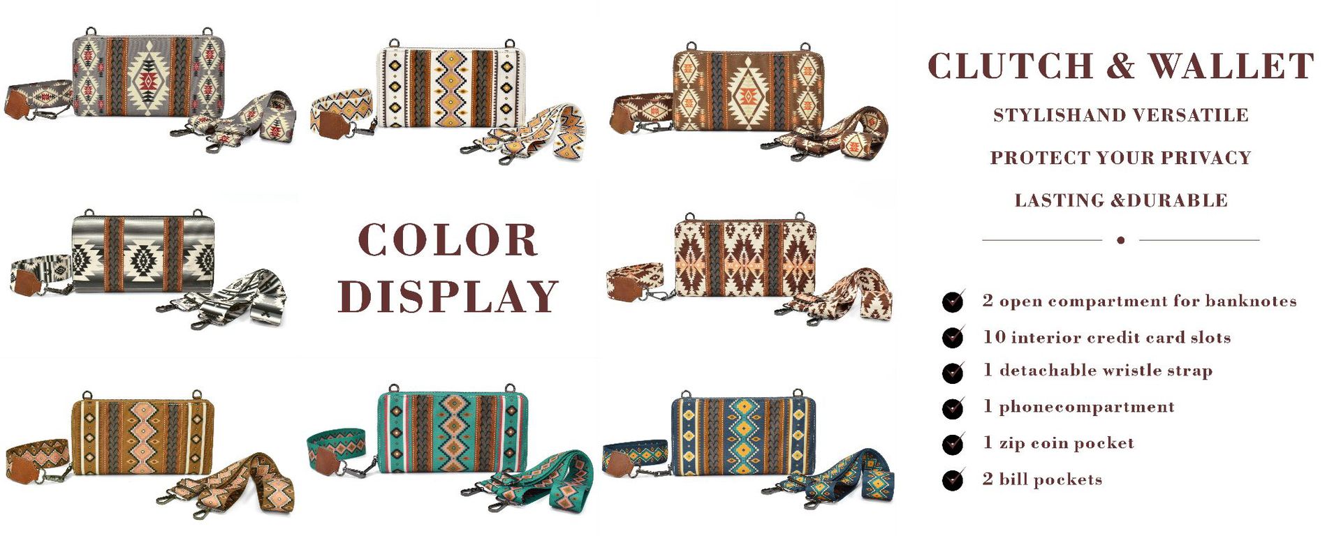Women's Canvas Printing Ethnic Style Square Zipper Shoulder Bag Crossbody Bag display picture 4