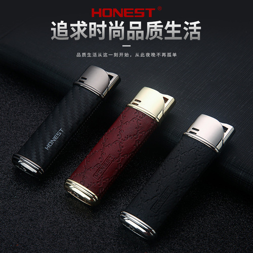 Baicheng New Creative Personalized Direct Gas Lighter Portable Metal Lighter with Exquisite Gift Box Wholesale