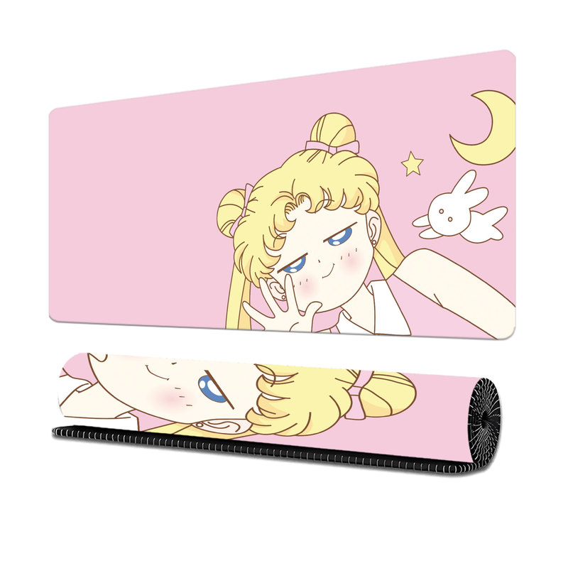 アニメ水氷月マウスパッド特大汚れにくいセーラームーン漫画少女かわいいコンピュータデスクパッドキーボードパッド|undefined