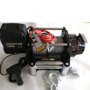 Specializing in the production of electric winch 17000LB steel cable electric winch DC electric winch