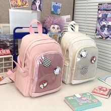 小食量痛包双肩包女 日系ins透明吧唧徽章迷你背包可爱软妹学生包