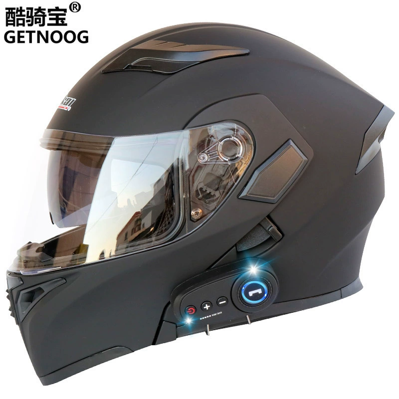 Полумаска шлем (GETNOOG K10 Bluetooth) — интегрированное солнцезащитное козырек, Bluetooth интерком