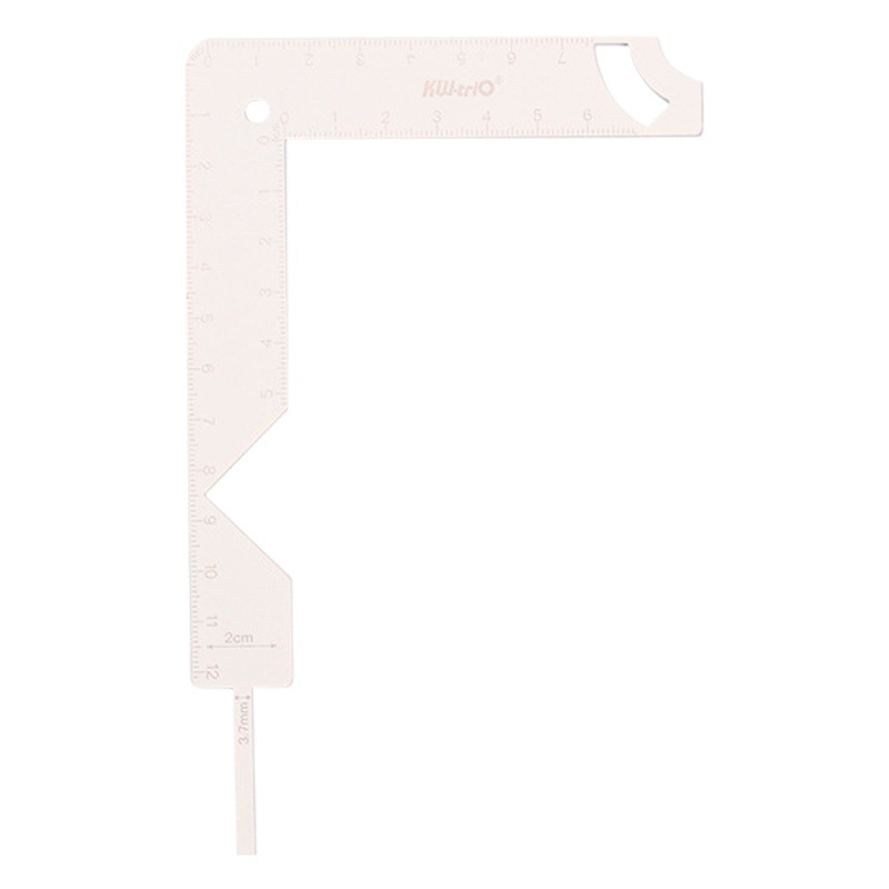 Regla de posicionamiento kedeyu cubierta de libro DIY cuenta de mano regla de metal regla de ángulo recto auxiliar regla de cubierta de hojas sueltas regla de cuenta de mano