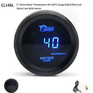 2 Düym 52MM Qara Gövdə Mavi İşıqlı Rəqəmsal Su Temperaturu Ölçən