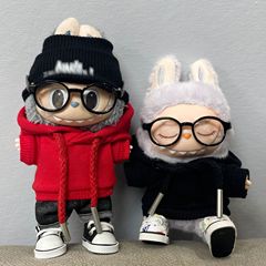 ラブブベビー服パーカー17cmラブブスウェットシャツ人形服第一世代、第二世代、第三世代フード付きマカロン着替え
