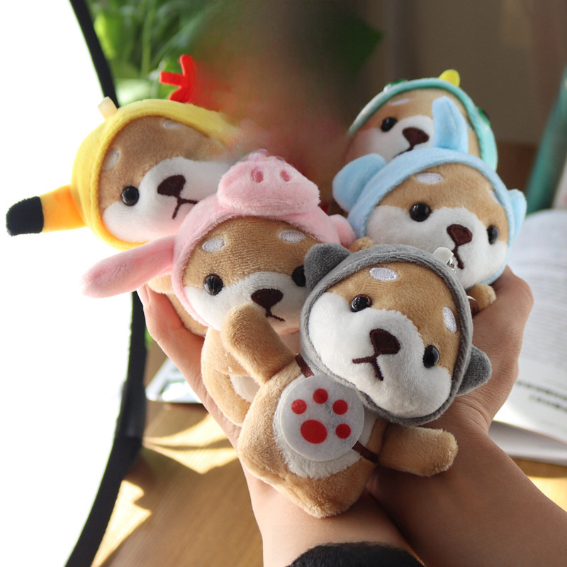廠家直供毛絨玩具小公仔掛件柴犬鑰匙扣公司禮品情侶禮物一件代發