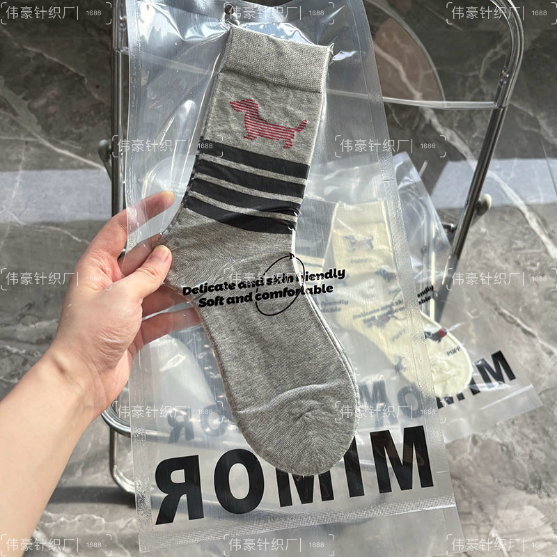 新款高货TB潮袜真空包装欧货中筒袜走秀网红时尚洋气外穿堆堆袜潮|undefined