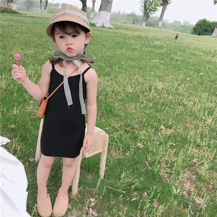 Vestido camisola para niñas 2025, nuevo estilo, camisola para niñas pequeñas, camiseta interior de verano, pijama infantil fino, versátil y moderno