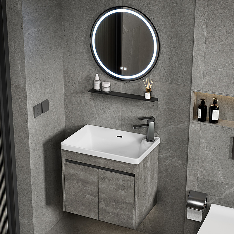 Apartamento pequeño ultra estrecho mueble de baño montado en la pared combinado lavabo de cerámica profundo lavabo inodoro lavabo piscina