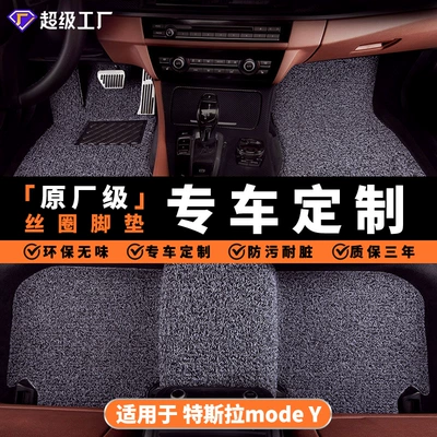 Tesla Model Y/3 üçün Sürüşməyən, Çirkə Davamlı Məftil Döngəli Döşəmə Xalçaları