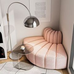 フランスクリーム風小戸型寝室隅客間隅角モジュールソファー角布芸レジャー怠け者ソファー