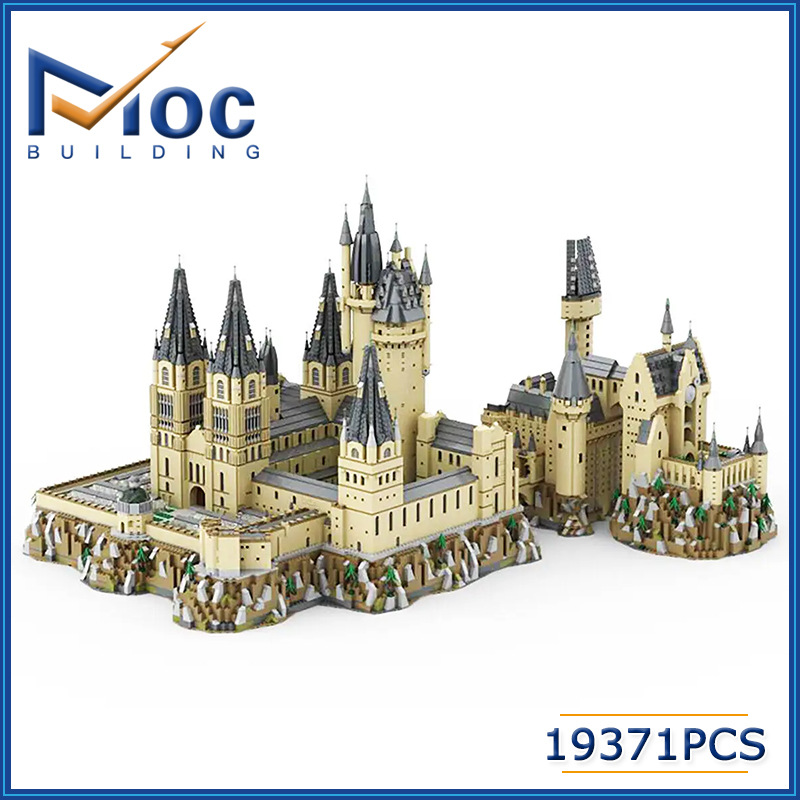 Creative MOC kichik zarrachalar qurilish bloklari MOC-30884 Sehrli film 71043 Qal'a sahnasi modelini qurish o'yinchog'i