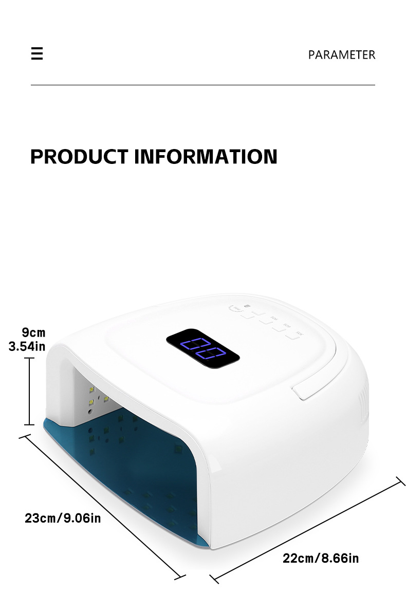Nail lamp 60W wireless, 42 LED beads, gel drying