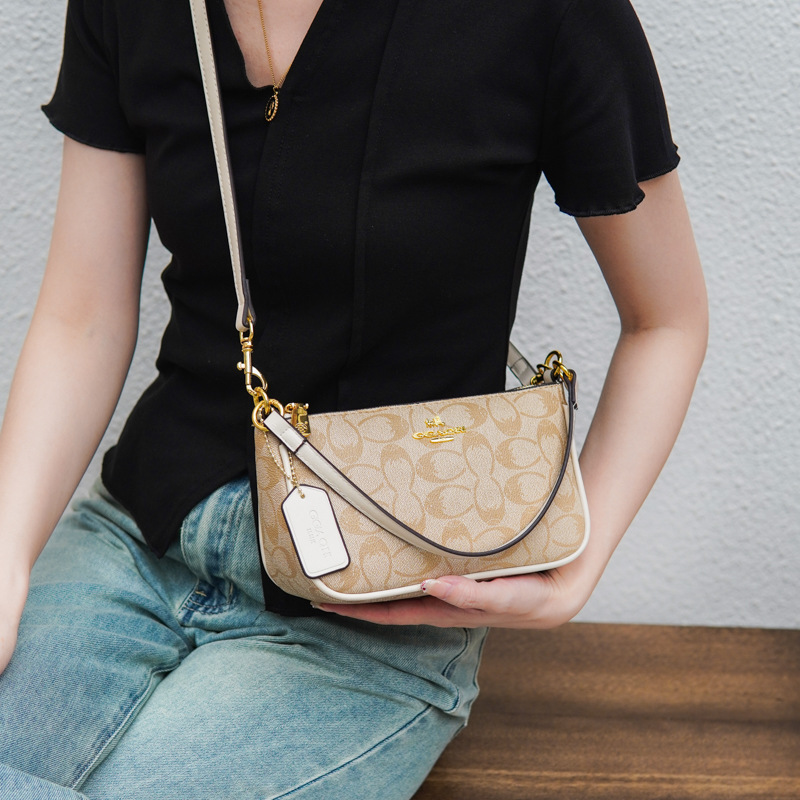Bolsos pequeños de moda para mujer 2026, bolso bandolera estampado de nueva moda con un toque de alta gama, bolso versátil para llevar bajo el brazo