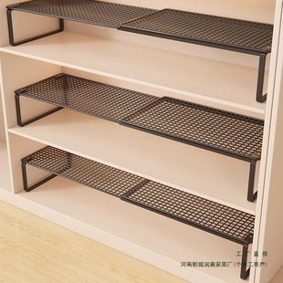 Shoe Cabinet Layered Partition Retractable Shoe Storage Home Cabinet Space-Saving Double-Layer Cabinet Shoe Holder Shelf