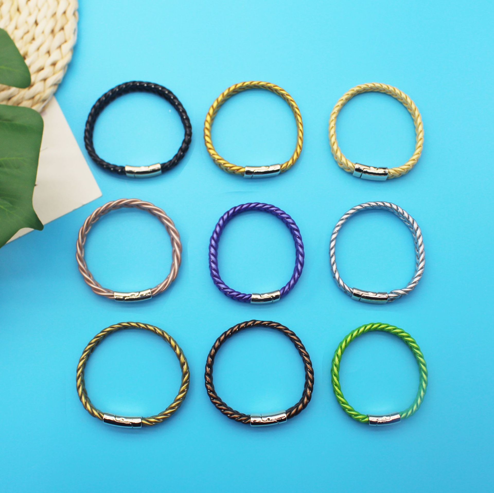 Simple Style Solid Color Plastic Wholesale Bangle display picture 1