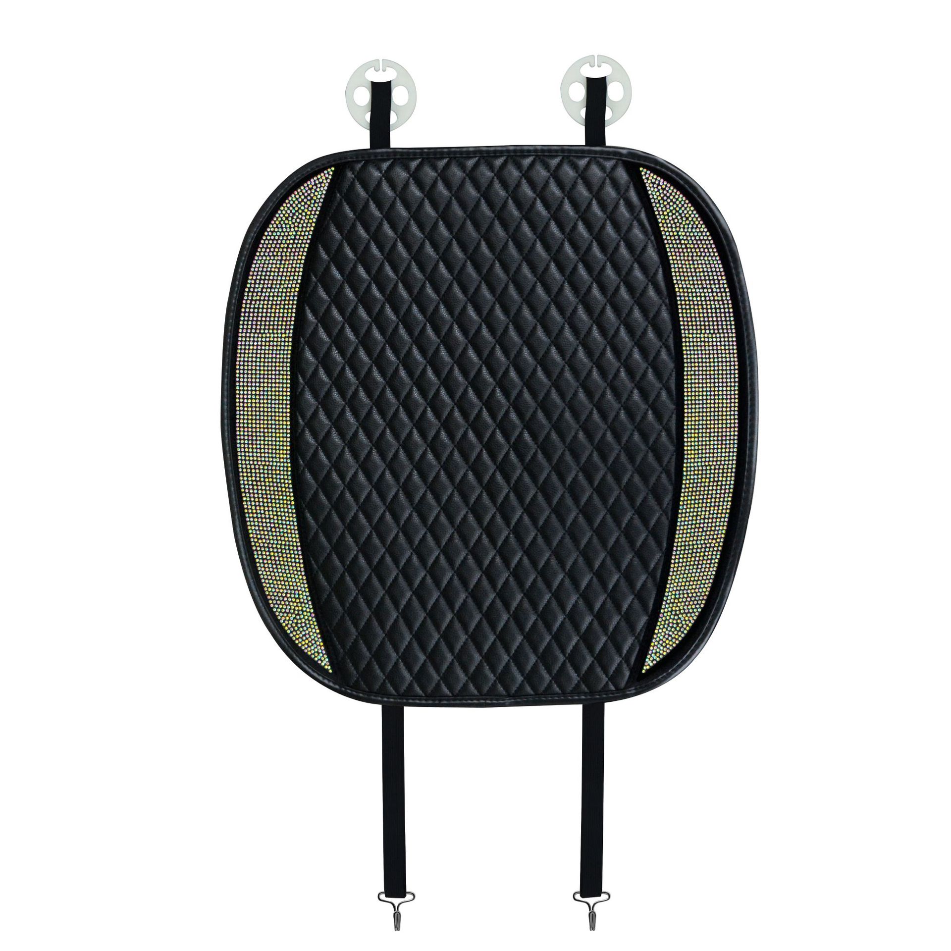 Cushion Leather Rhinestone: Universal Seat cushion, seat cover - colored-diamond-leather-single-front-seat