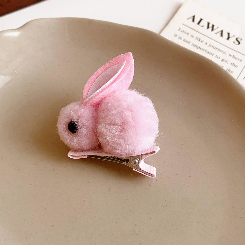 Hair Clip Hair Accessories Type 1 Piece Quantity Holiday, Daily Occasion Cute Sweet Korean Style Women's Rabbit Mouth Alloy Plush Hair Clip
