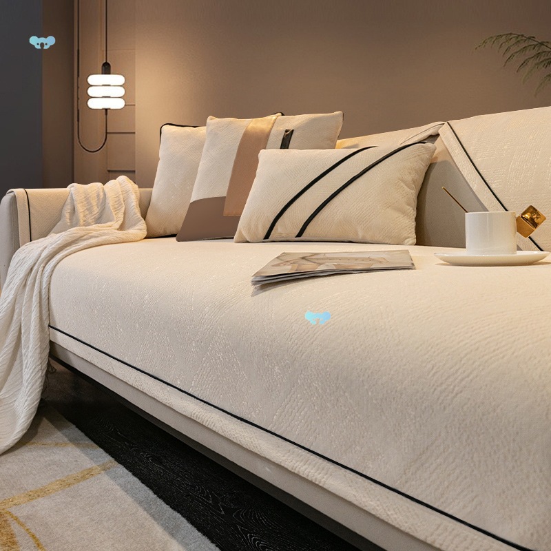 Square lattice printed couch cover sofa cover elastic slipco