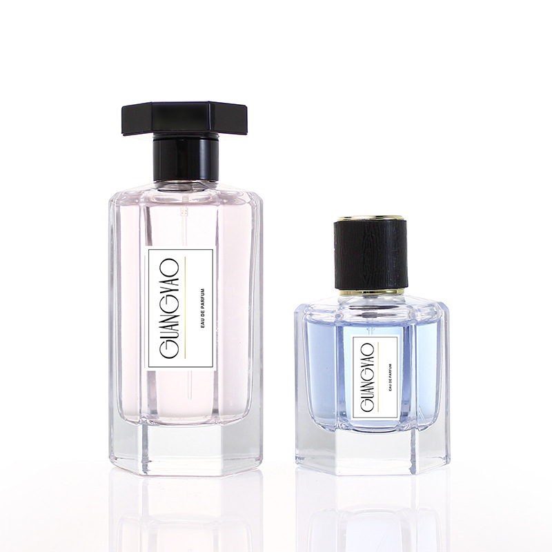 メーカー直販香水瓶50ml 100ml六角形透明ガラス香水分注瓶化粧品瓶|undefined